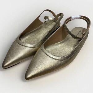 Free People Jules Point Wrap Flat in Gold Size 6 #5728